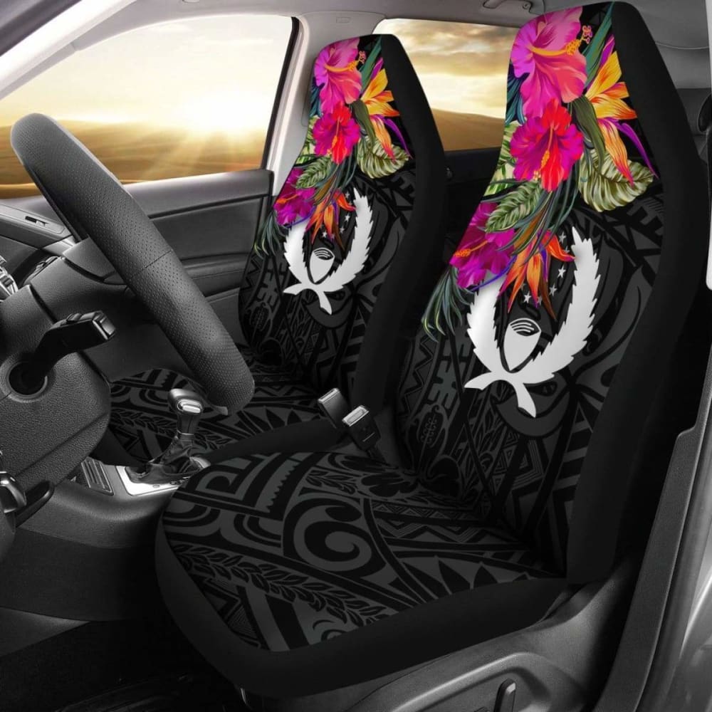 Pohnpei Car Seat Covers - Polynesian Hibiscus Pattern -