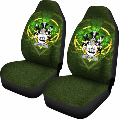 Driscoll Or O'Driscoll \bIreland Car Seat Cover Celtic Shamrock ( Set Of Two)