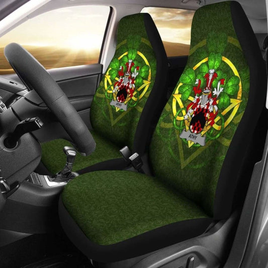 Athy \bIreland Car Seat Cover Celtic Shamrock ( Set Of Two)
