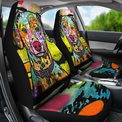 Dalmatian Design Car Seat Covers Colorful Back