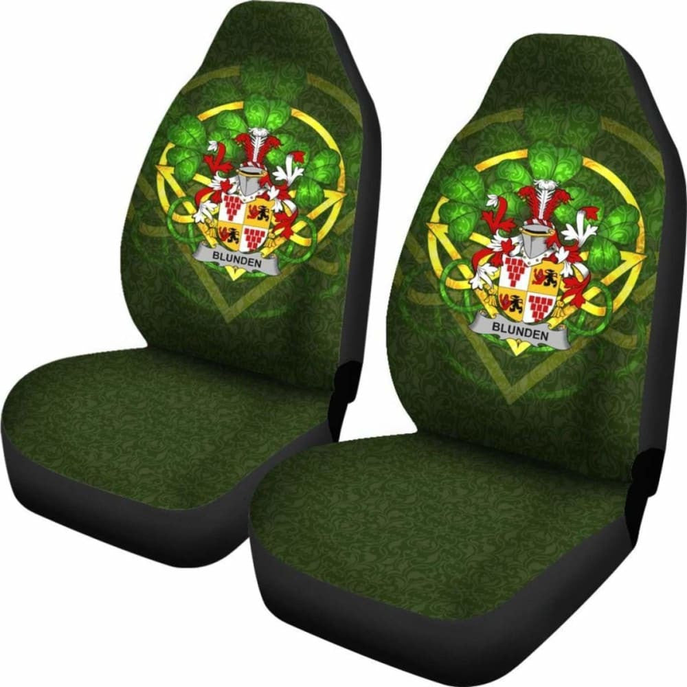 Blunden \bIreland Car Seat Cover Celtic Shamrock ( Set Of Two)