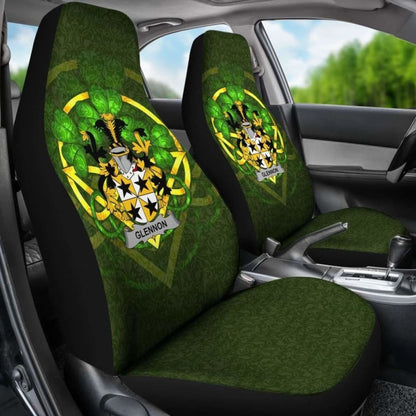 Glennon Or Glenane \bIreland Car Seat Cover Celtic Shamrock ( Set Of Two)