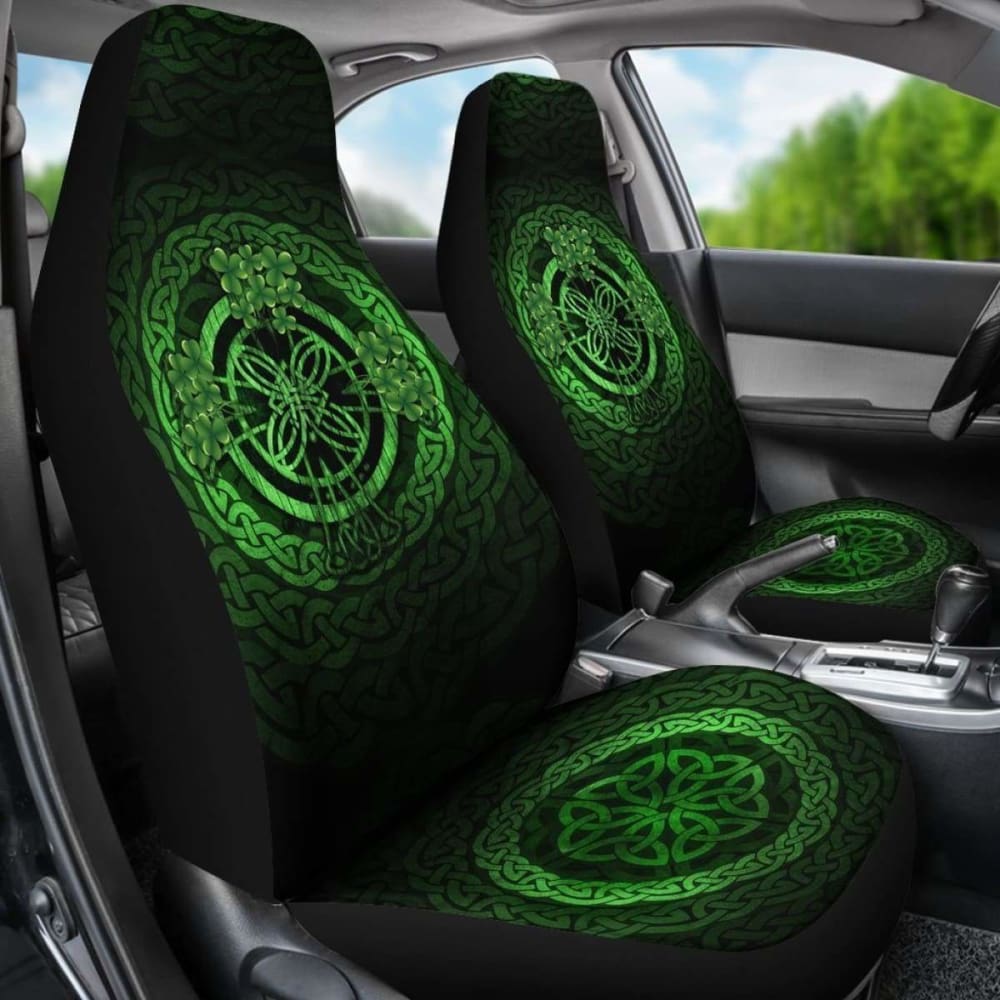 Celtic Car Seat Covers - Irish Shamrock Tattoo (Set Of Two)