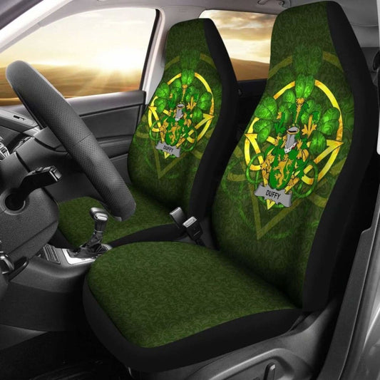 Duffy Or O'Duffy \bIreland Car Seat Cover Celtic Shamrock ( Set Of Two)