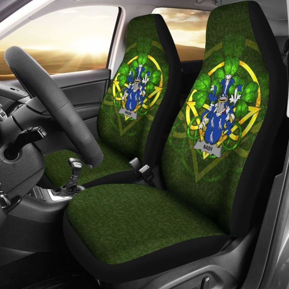 Nash Or Naish \bIreland Car Seat Cover Celtic Shamrock ( Set Of Two)