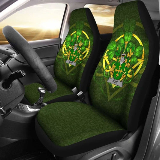 Bury Or Berry \bIreland Car Seat Cover Celtic Shamrock ( Set Of Two)