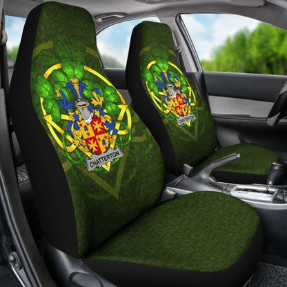 Chatterton \bIreland Car Seat Cover Celtic Shamrock ( Set Of Two)