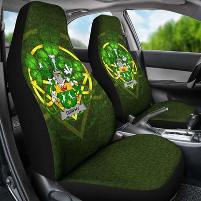 Dunphy (Middle Temple - Burke'S) \bIreland Car Seat Cover Celtic Shamrock ( Set Of Two)