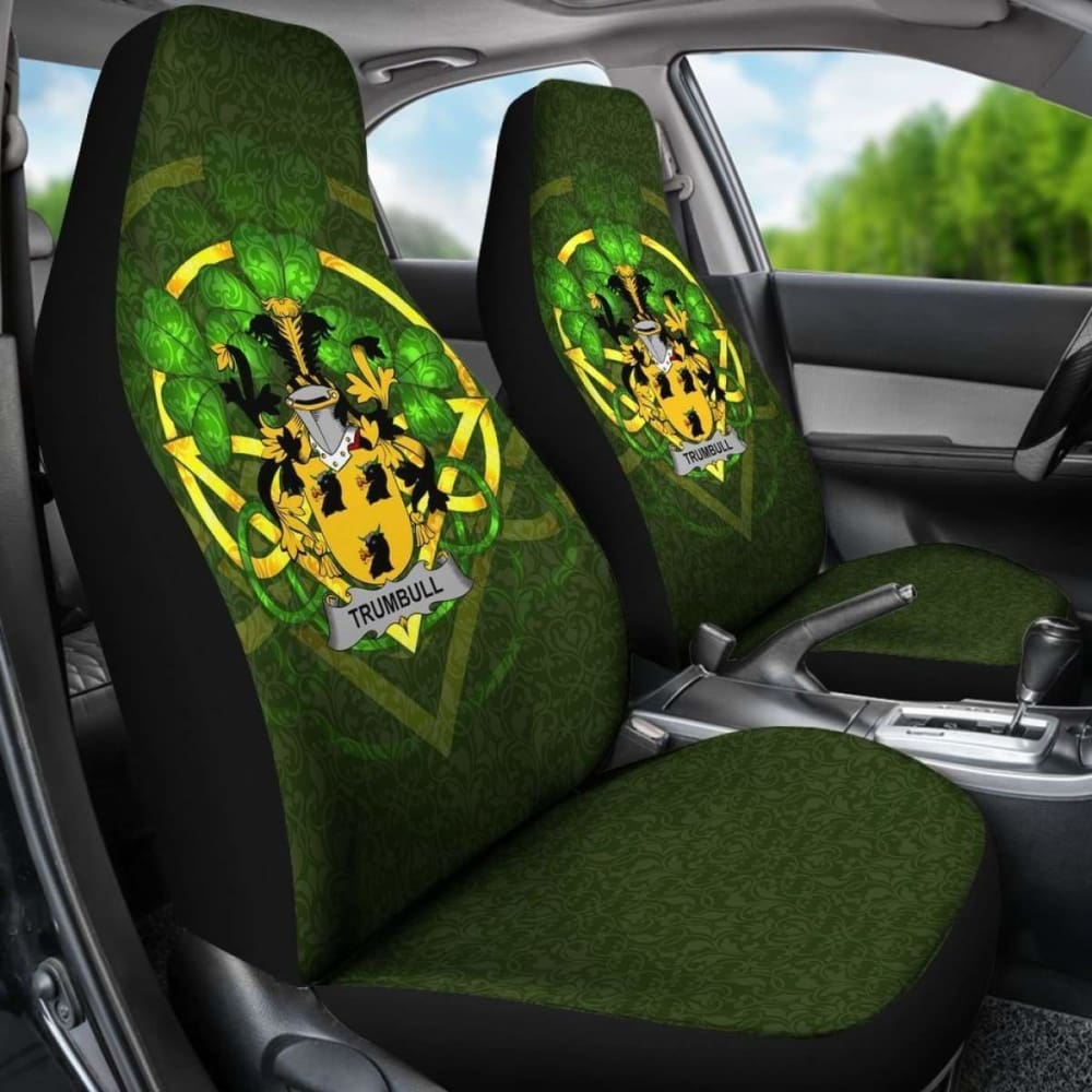 Trumbull Or Turnbull \bIreland Car Seat Cover Celtic Shamrock ( Set Of Two)