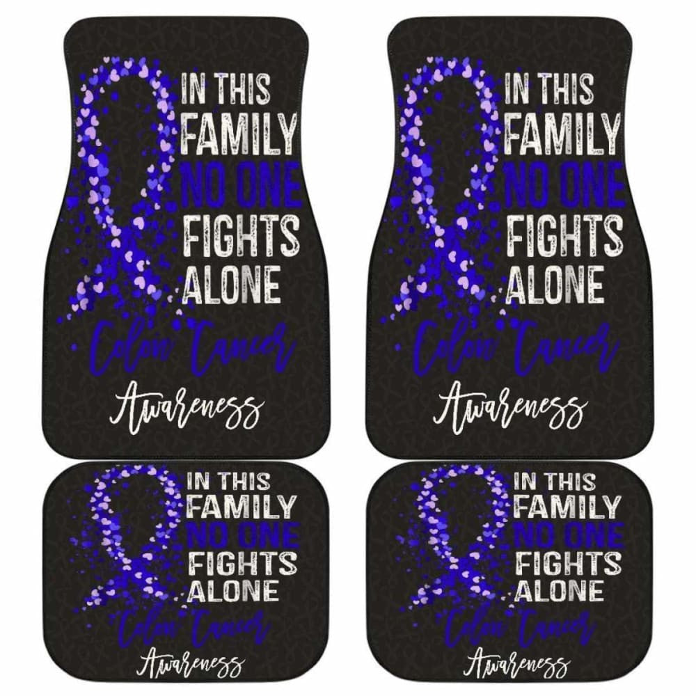 Colon Cancer No One Fights Alone Car Floor Mats