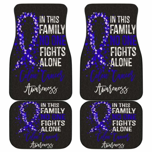Colon Cancer No One Fights Alone Car Floor Mats