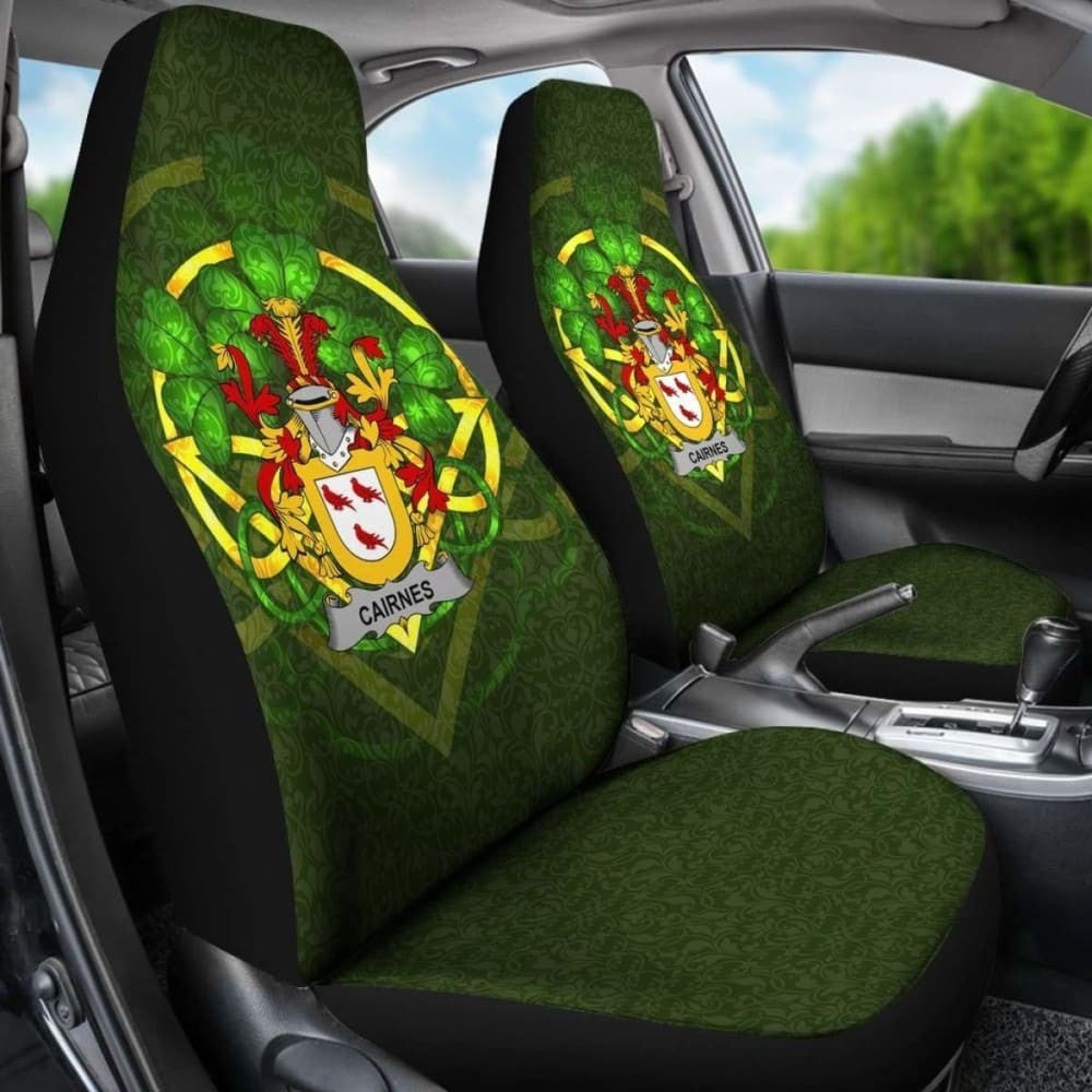 Cairnes \bIreland Car Seat Cover Celtic Shamrock ( Set Of Two)