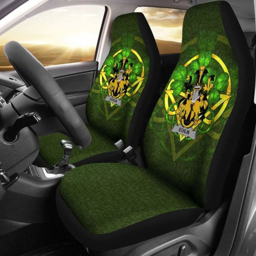 Echlin \bIreland Car Seat Cover Celtic Shamrock ( Set Of Two)