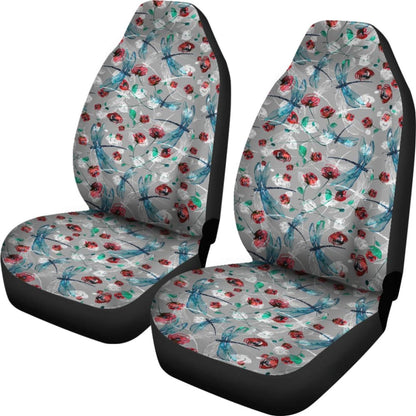 Vintage Flower and Dragonfly Car Seat Covers