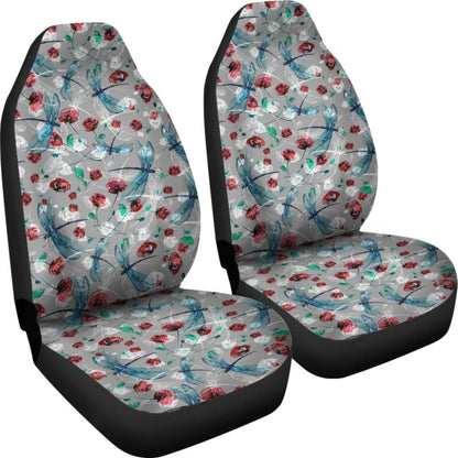 Vintage Flower and Dragonfly Car Seat Covers