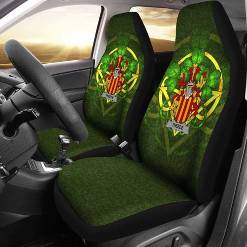 Theede \bIreland Car Seat Cover Celtic Shamrock ( Set Of Two)