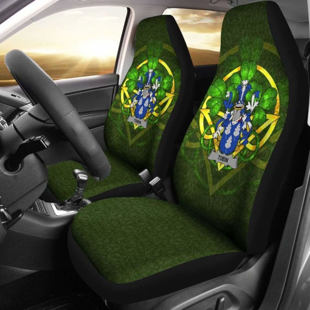 Tobin \bIreland Car Seat Cover Celtic Shamrock ( Set Of Two)