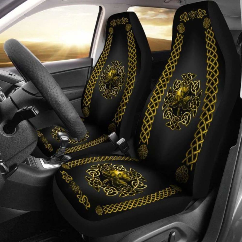 Celtic Shamrock Golden Car Seat Covers