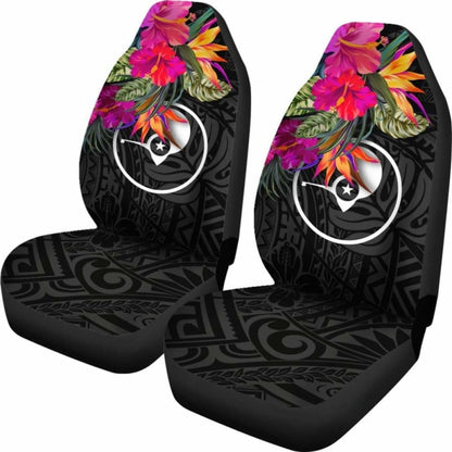 Yap Car Seat Covers - Polynesian Hibiscus Pattern -
