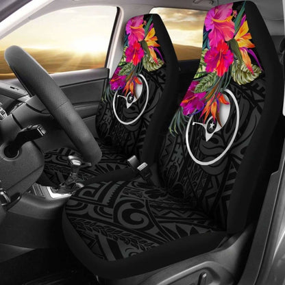 Yap Car Seat Covers - Polynesian Hibiscus Pattern -