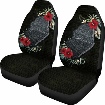 Niue Car Seat Covers - Niue Hibiscus Map -