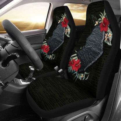 Niue Car Seat Covers - Niue Hibiscus Map -