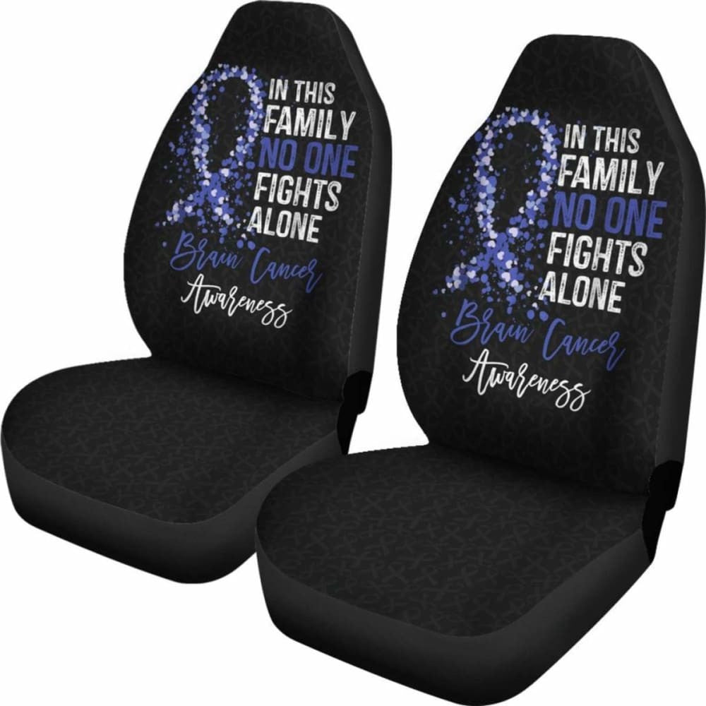 Brain Cancer No One Fights Alone Car Seat Covers