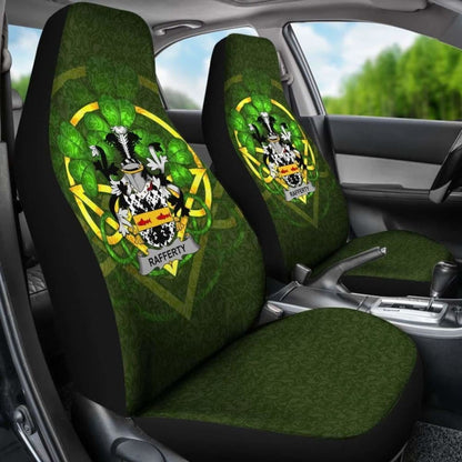 Rafferty Or O'Rafferty \bIreland Car Seat Cover Celtic Shamrock ( Set Of Two)