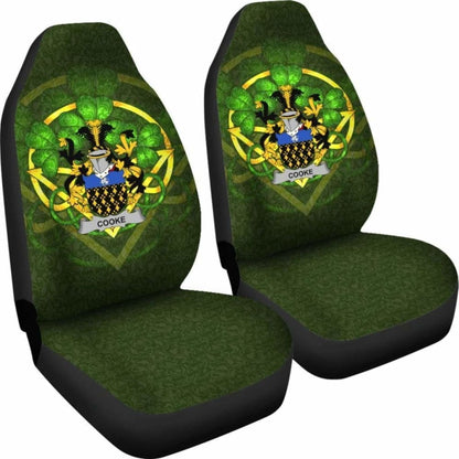 Cooke \bIreland Car Seat Cover Celtic Shamrock ( Set Of Two)
