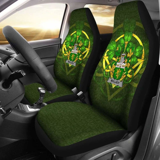 Mullady Or O'Mullady \bIreland Car Seat Cover Celtic Shamrock ( Set Of Two)