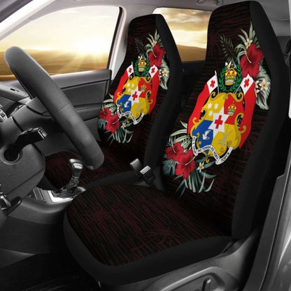 Tonga Car Seat Covers - Tonga Coat Of Arms Hibiscus -