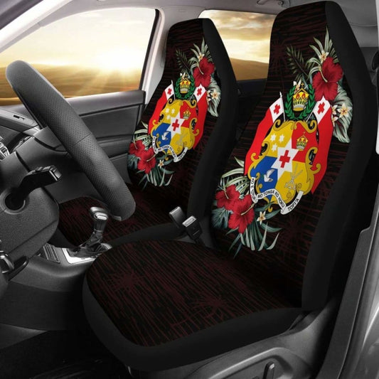 Tonga Car Seat Covers - Tonga Coat Of Arms Hibiscus -