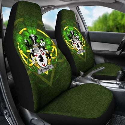 Newcomen Or Newcombe \bIreland Car Seat Cover Celtic Shamrock ( Set Of Two)
