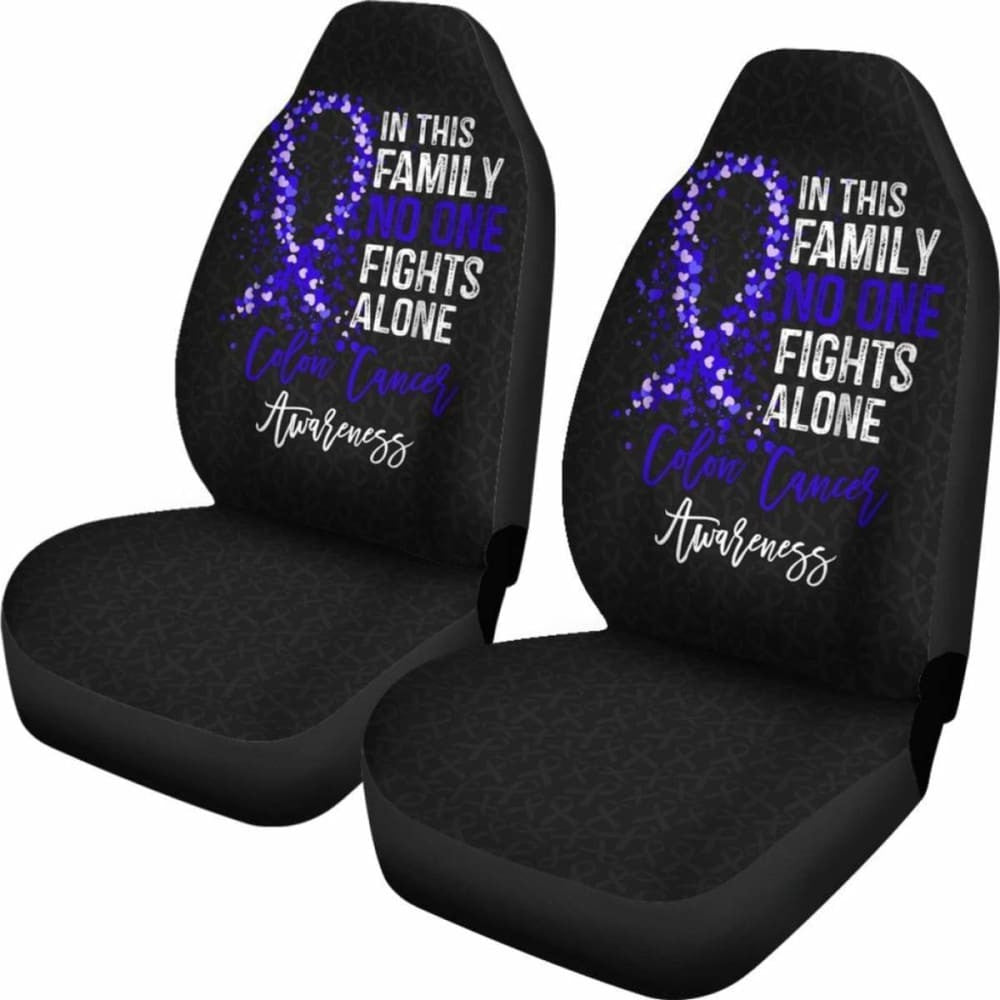 Colon Cancer No One Fights Alone Car Seat Covers