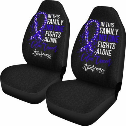 Colon Cancer No One Fights Alone Car Seat Covers
