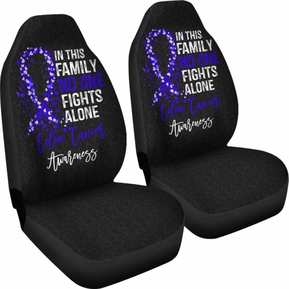 Colon Cancer No One Fights Alone Car Seat Covers