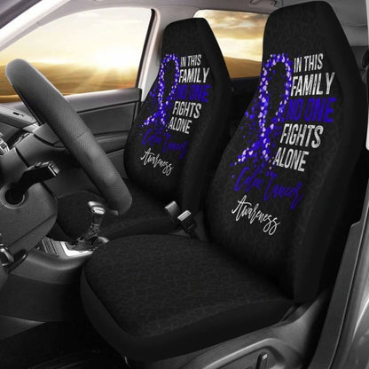 Colon Cancer No One Fights Alone Car Seat Covers