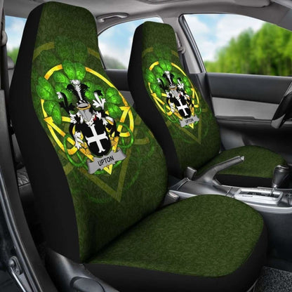 Upton \bIreland Car Seat Cover Celtic Shamrock ( Set Of Two)