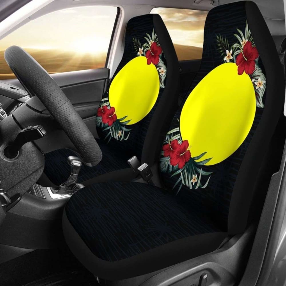 Palau Car Seat Covers - Palau Flag Hibiscus -