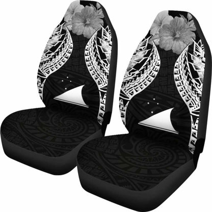 Tokelau Polynesian Car Seat Covers Pride Seal And Hibiscus Black -