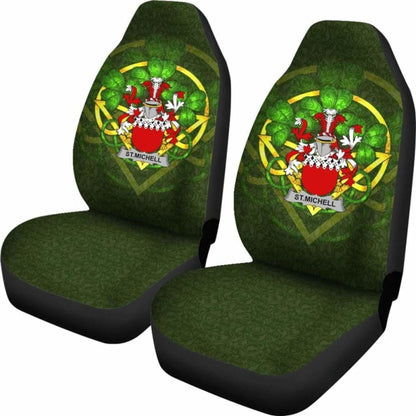 St.Michell \bIreland Car Seat Cover Celtic Shamrock ( Set Of Two)