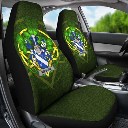 Needham Or O'Nee \bIreland Car Seat Cover Celtic Shamrock ( Set Of Two)