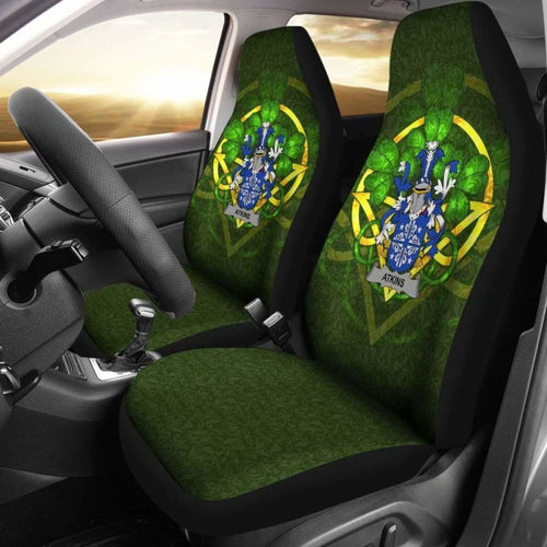 Atkins \bIreland Car Seat Cover Celtic Shamrock ( Set Of Two)