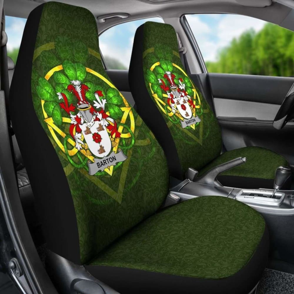 Barton \bIreland Car Seat Cover Celtic Shamrock ( Set Of Two)