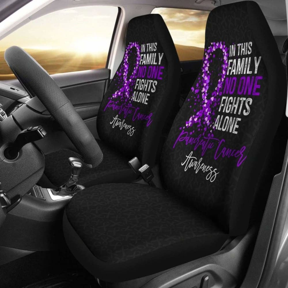 Pancreatic Cancer No One Fights Alone Car Seat Covers