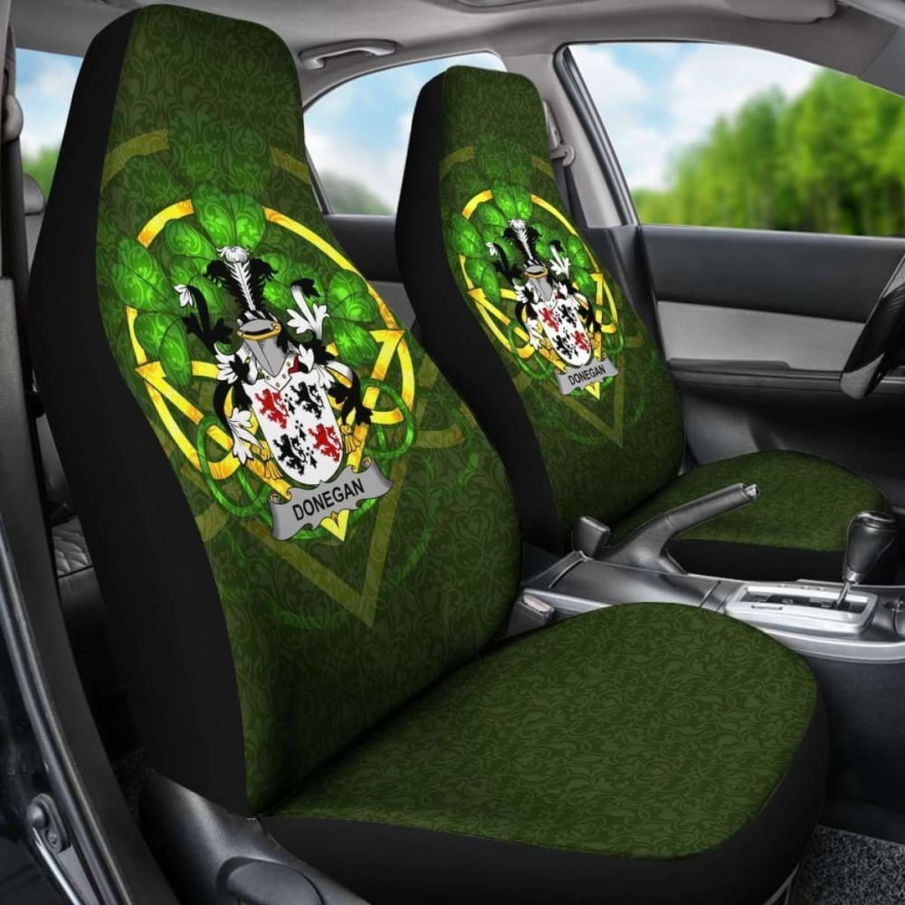 Donegan Or O'Donagan \bIreland Car Seat Cover Celtic Shamrock ( Set Of Two)