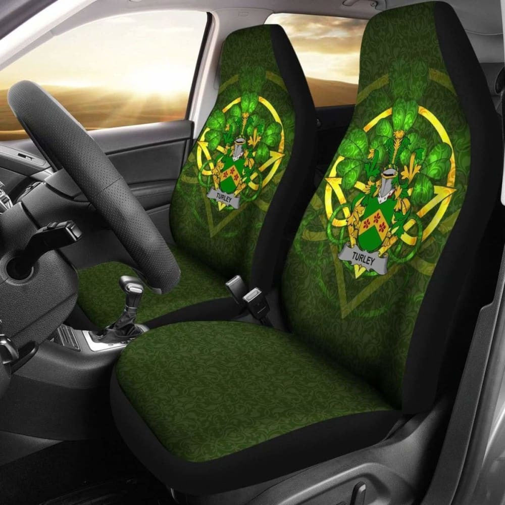 Turley \bIreland Car Seat Cover Celtic Shamrock ( Set Of Two)