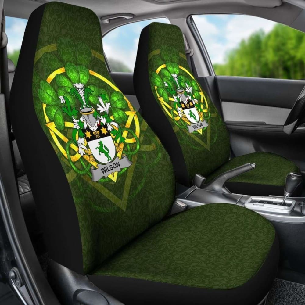 Wilson \bIreland Car Seat Cover Celtic Shamrock ( Set Of Two)