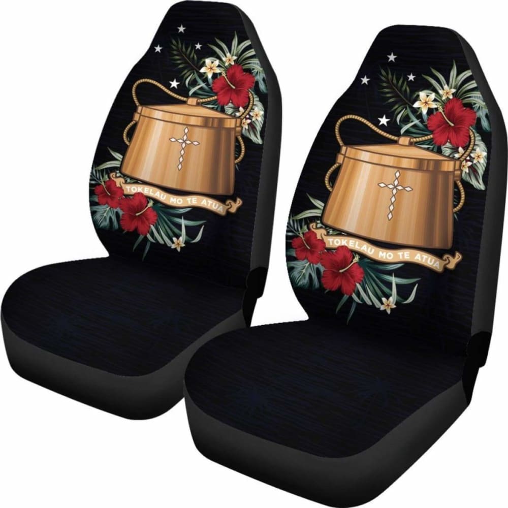 Tokelau Car Seat Covers - Tokelau Coat Of Arms Hibiscus -