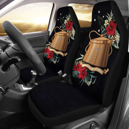 Tokelau Car Seat Covers - Tokelau Coat Of Arms Hibiscus -